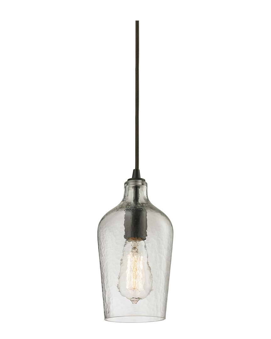 Artistic Home & Lighting 1-light Hammered Glass Mini Pendant