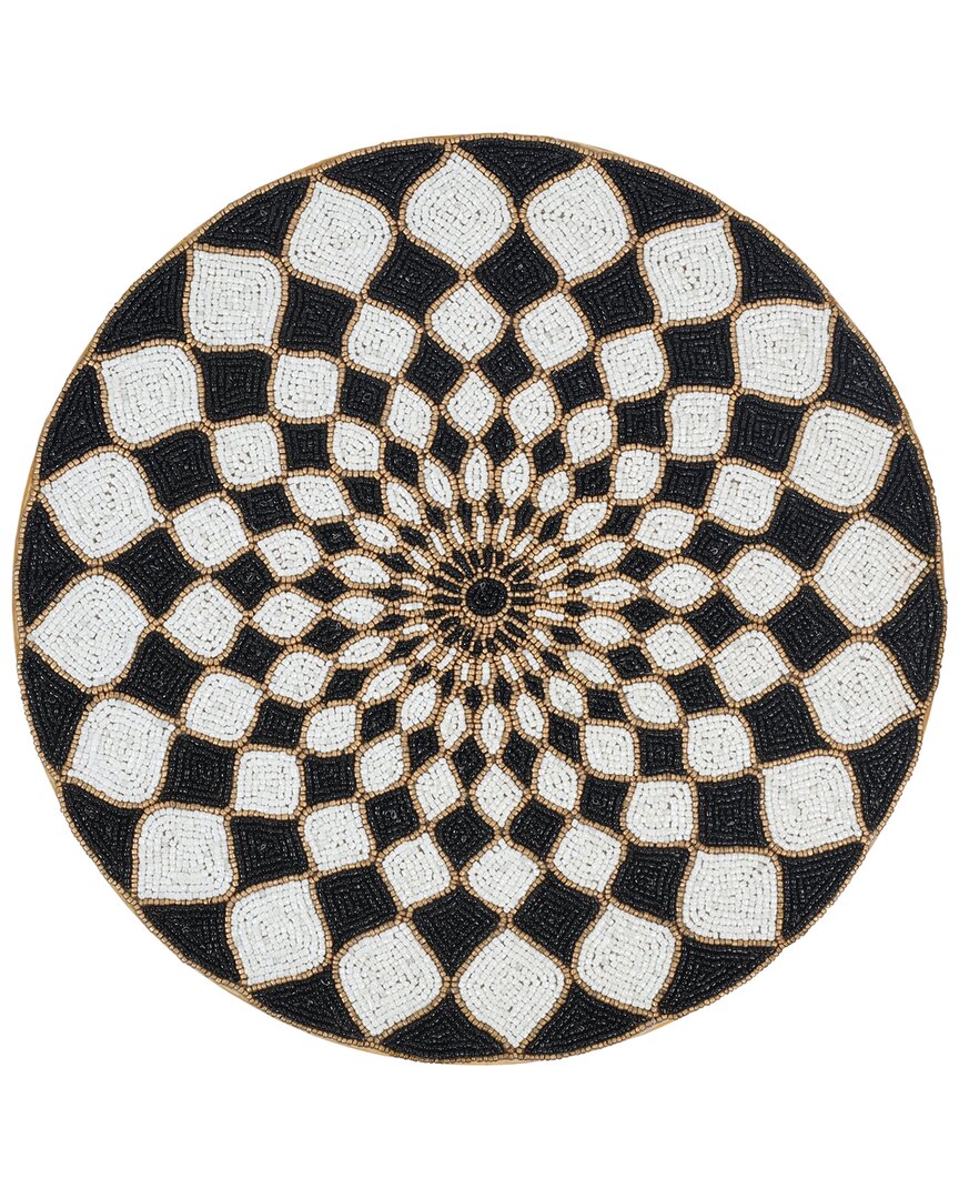 Tiramisu Victoria Beaded Placemat In Black