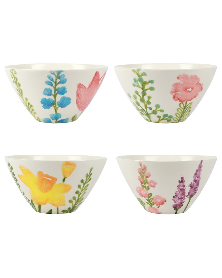 Vietri Fiori Di Campo Cereal Bowls - Set Of 4 In Multi