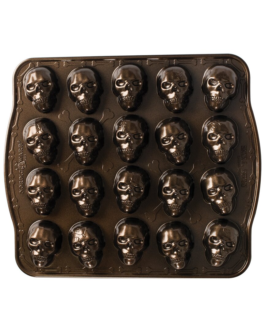 Nordic Ware Skull Bites Pan In Brown
