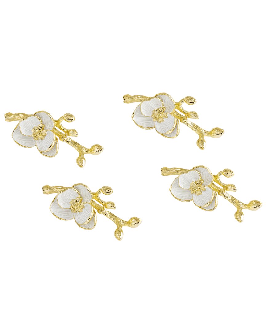 Michael Aram Set Of 4 Orchid Place Card Holders In Multi