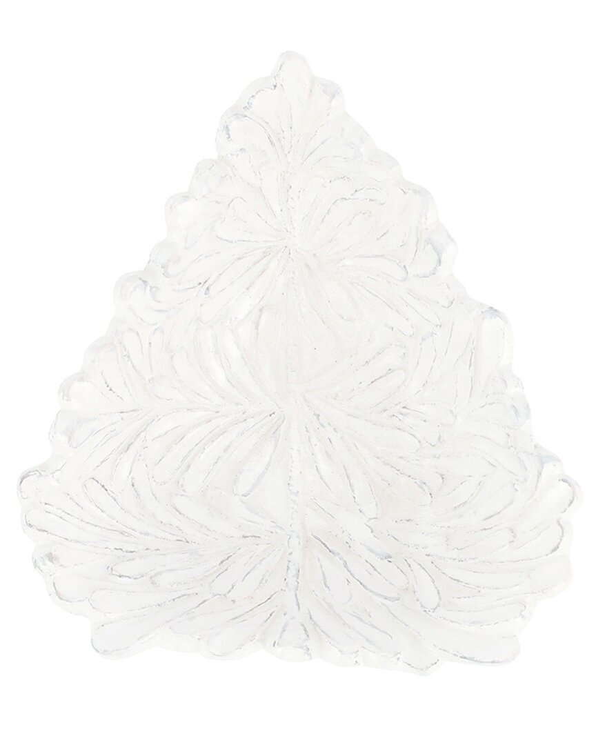 Vietri Lastra Holiday White Tree Bowl