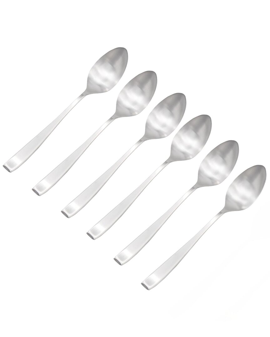 Godinger Set Of 6 Chisel Matte 18/0 Stainless Steel Teaspoon