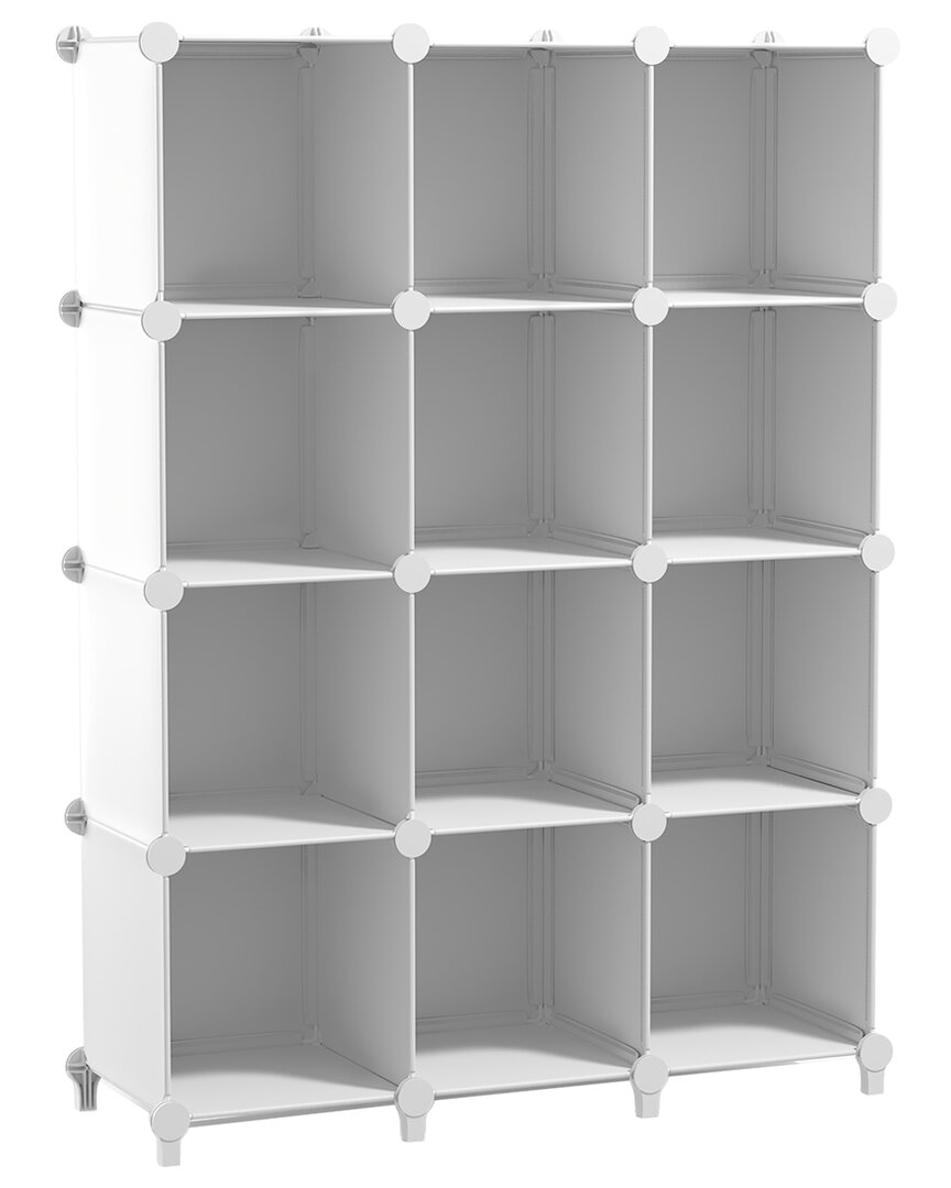 Sorbus Set Of 12 Cube Storage Organizers In White