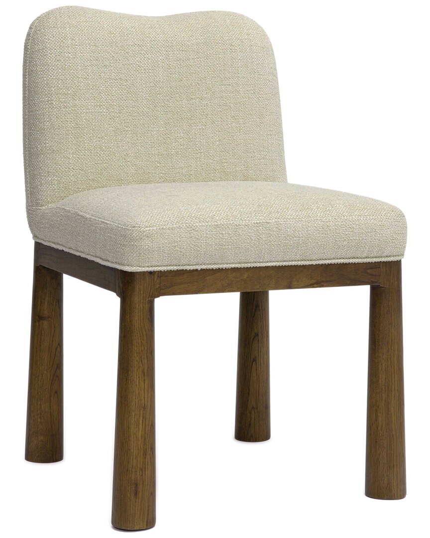 Tov Furniture Tiara Performance Basketweave Fabric Dining Chair In White
