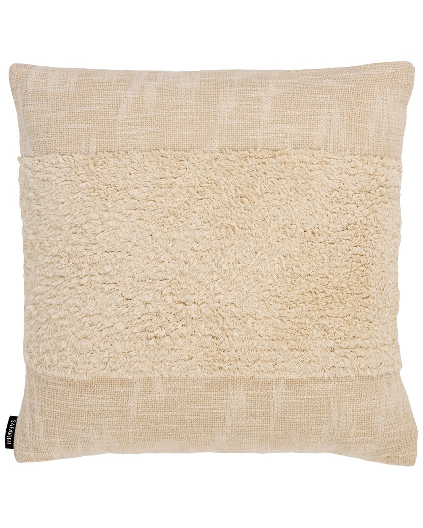 Safavieh Kenz 18x18 Cotton Pillow In Neutral
