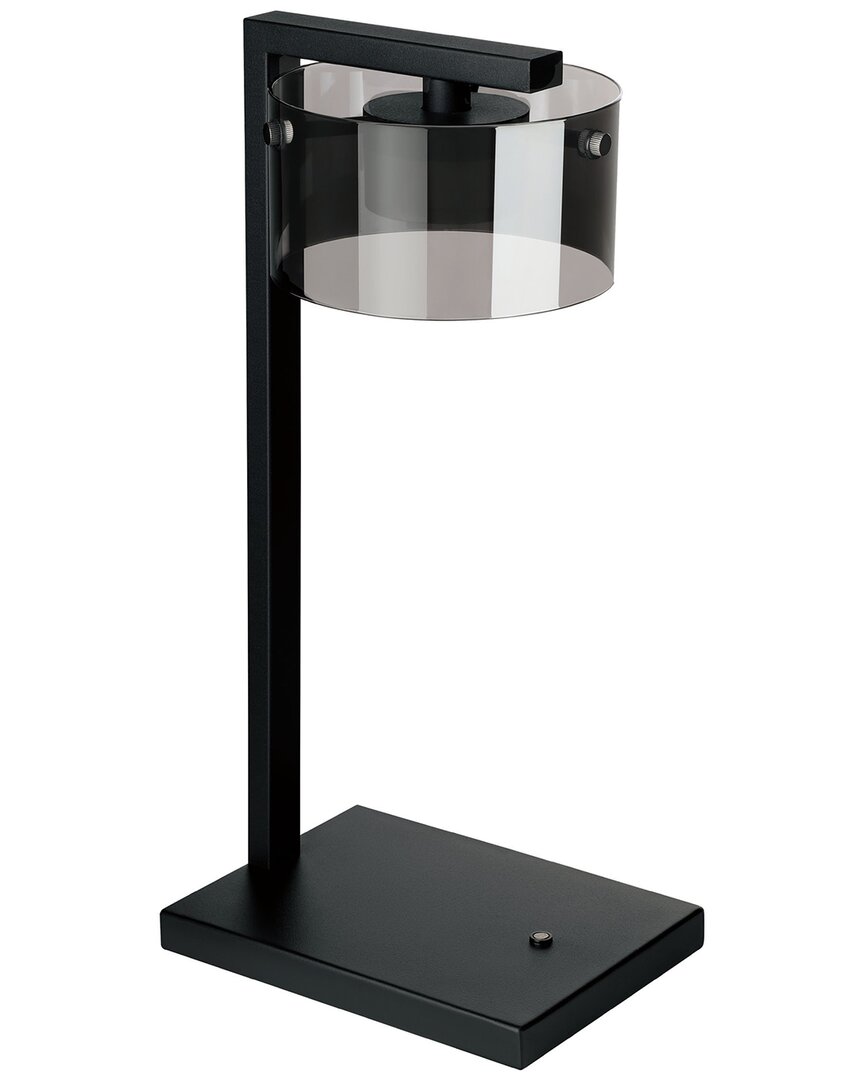 EGLO EGLO COPILLUS 1 LIGHT INTEGRATED LED TABLE LAMP WITH BLACK FINISH & VAPORIZED BLACK TRANSPARENT GLAS