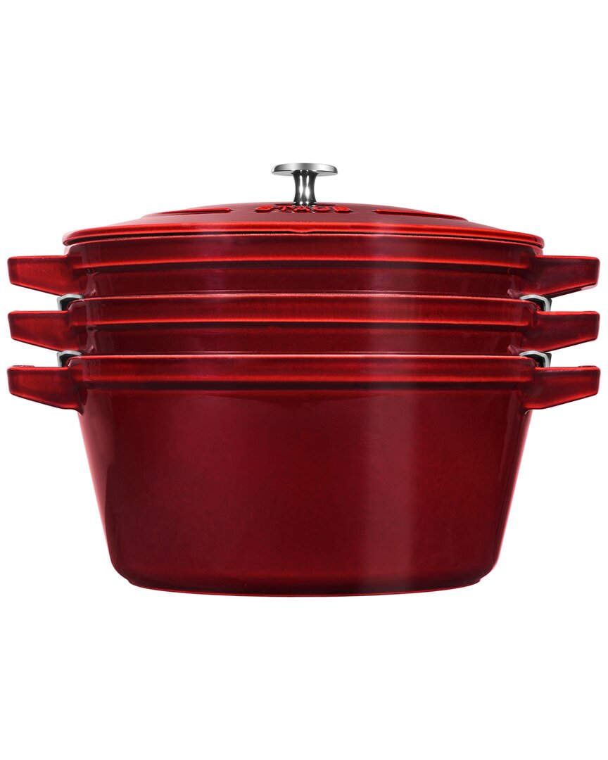 Staub Cast Iron 4-pc. Stackable Pot Set