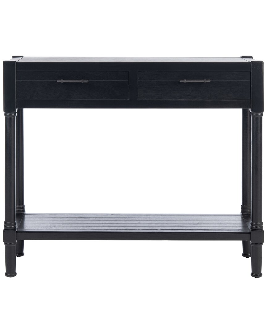 Shop Safavieh Couture Filbert 2 Drawer Console Table In Black