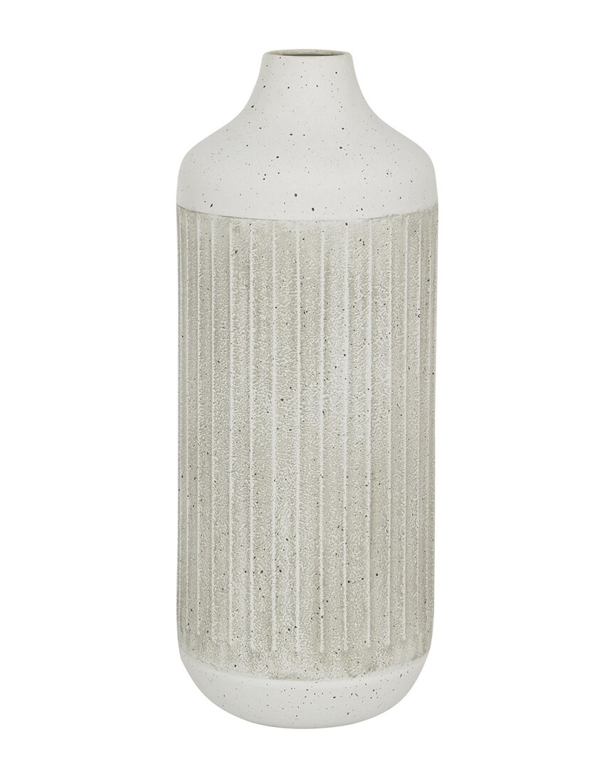 Peyton Lane White Metal Contemporary Style Vase