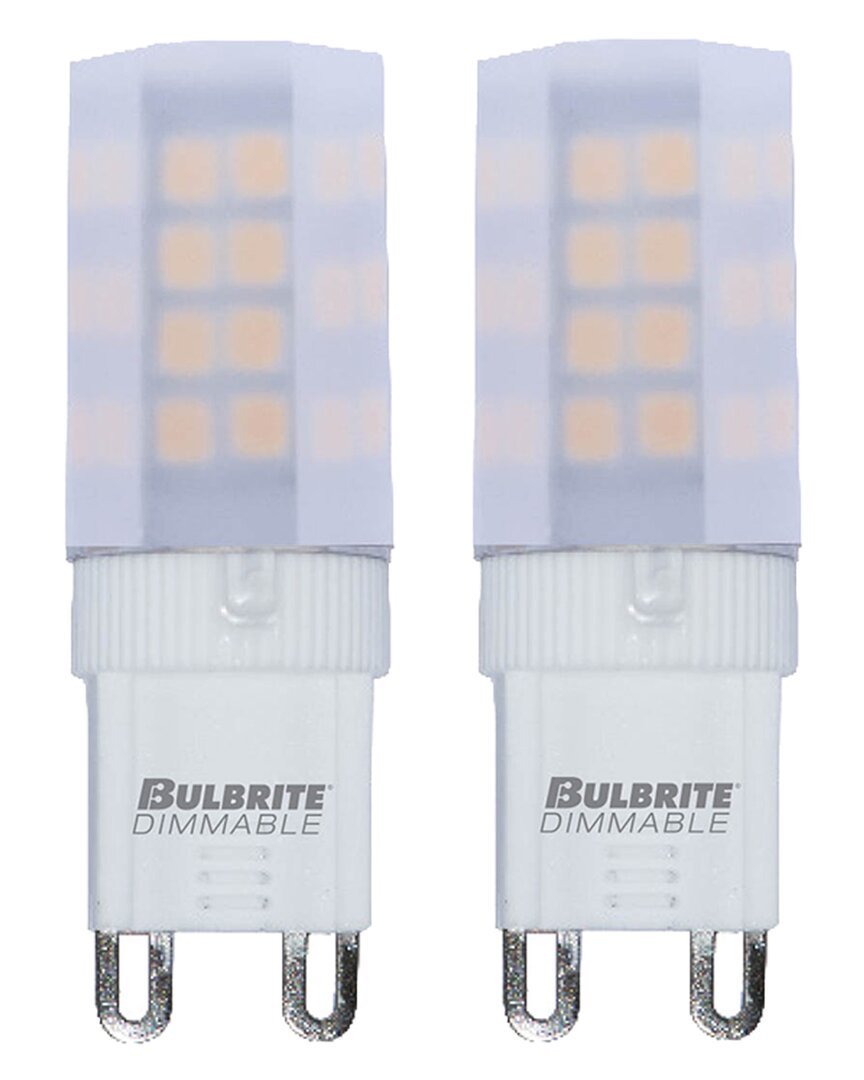 Bulbrite Pack Of 2-4.5 Watt Dimmable Frost Mini T4 Bi-pin G9 Led Bulb,340 Lumens