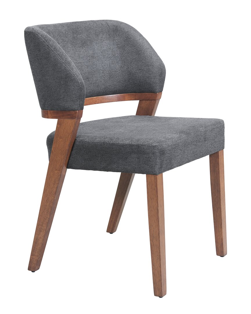 Zuo Modern Set Of 2 Sunobu Dining Chairs In Gray