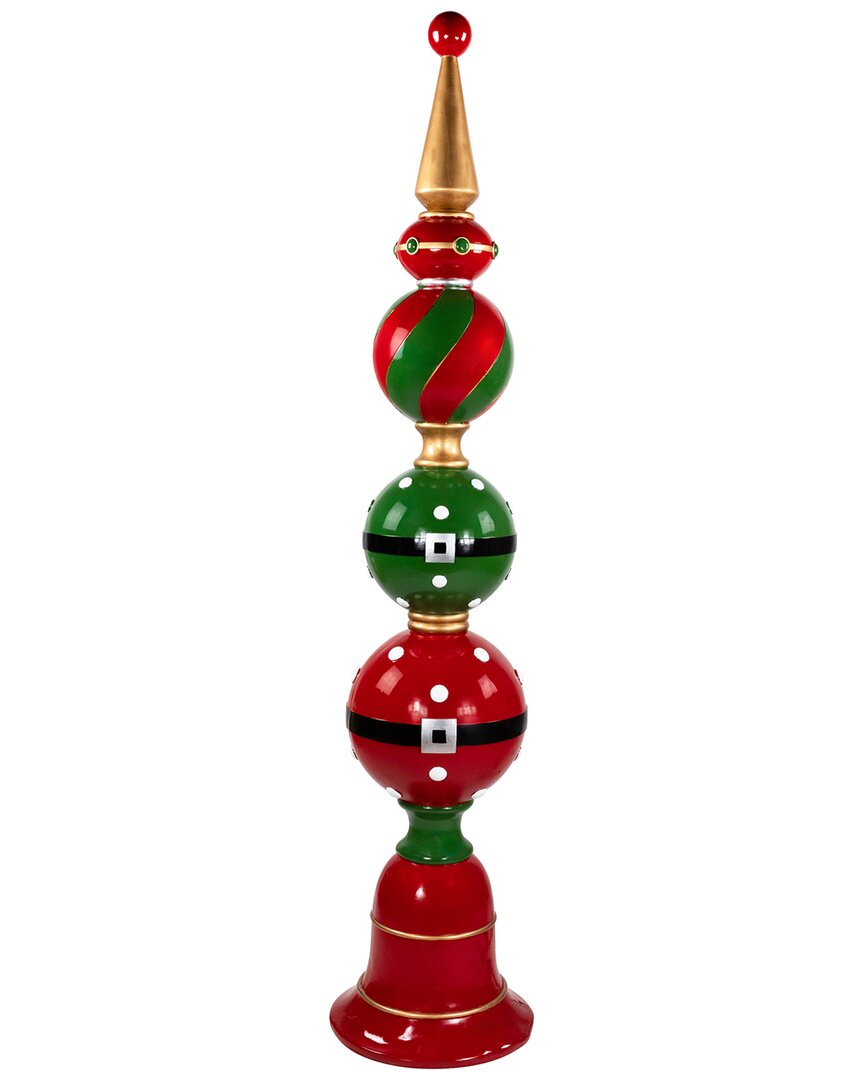 Northlight Ball Finial With Bell Base Commercial Size Christmas Decoration In Red
