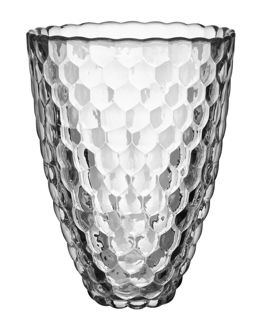 Orrefors Large Raspberry Vase In Clear