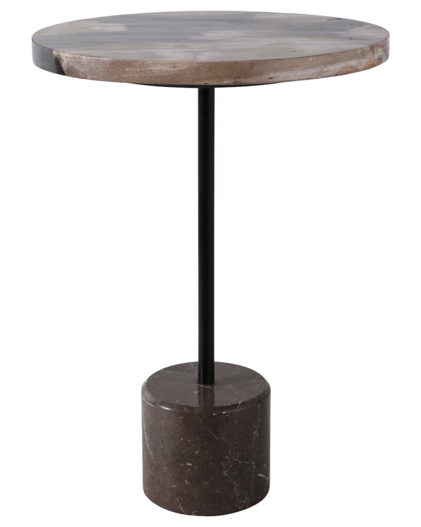 Sagebrook Home 21x15 Petrified Wood Accent Table