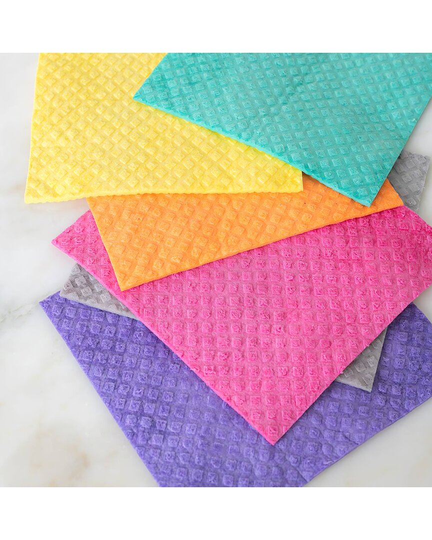 Wine Wash Co. 6-pack Biodegradable Dish Cloths In Multi