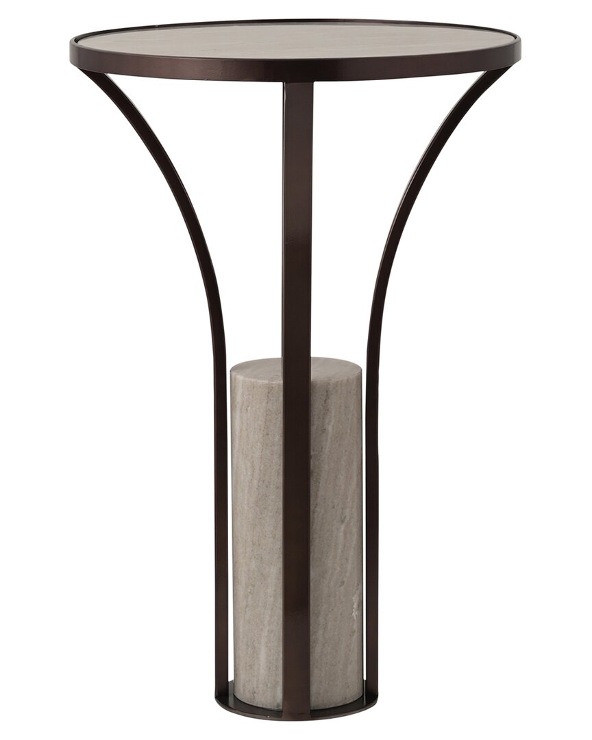 Sagebrook Home 24in Alford Marble Top Table