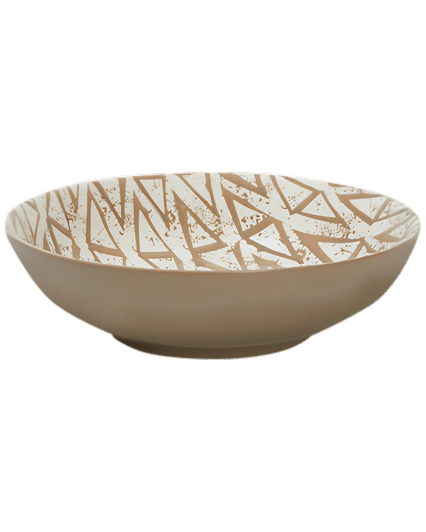 Short Stories Serving Bowl In Brown