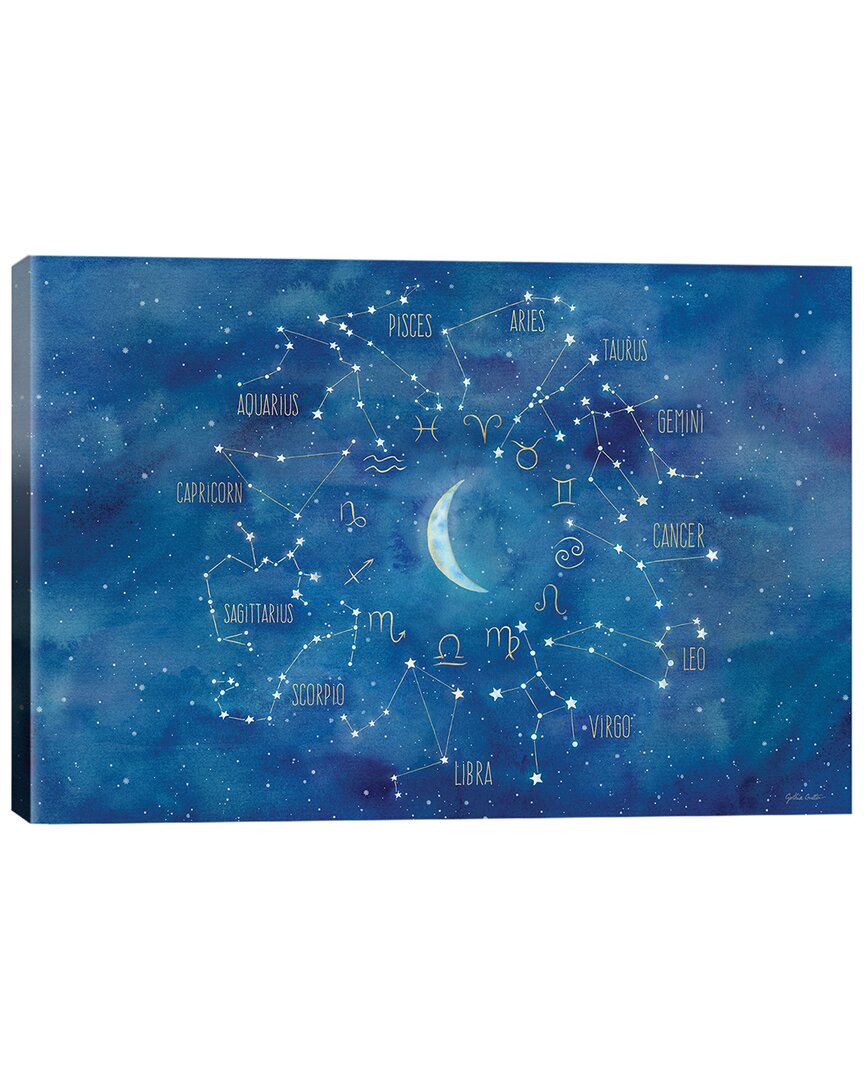 Icanvas Star Sign With Moon Landscape By Cynthia Coulter Wall Art