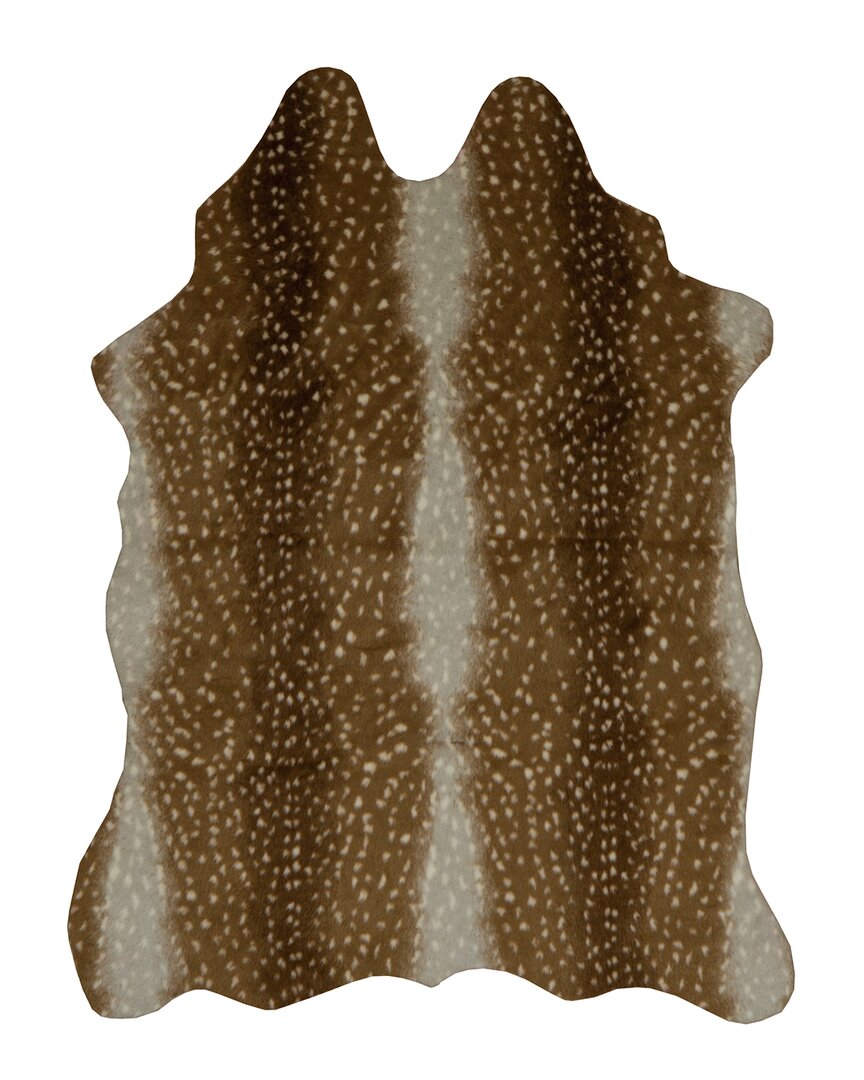 Linon Mini Antelope Design Area Rug In Beige