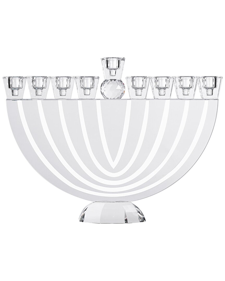 Noble Gift Magnificent Crystal Menorah In Clear