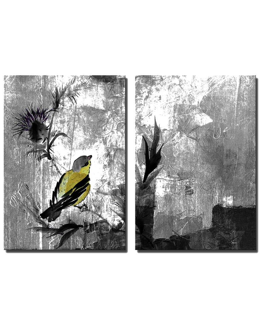 Ready2hangart Painted Petals Xvi Wrapped Canvas Wall Art By Tristan Scott