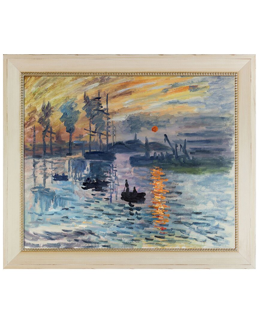 Overstock Art La Pastiche Impression, Sunrise Framed Wall Art By Claude Monet In Multicolor