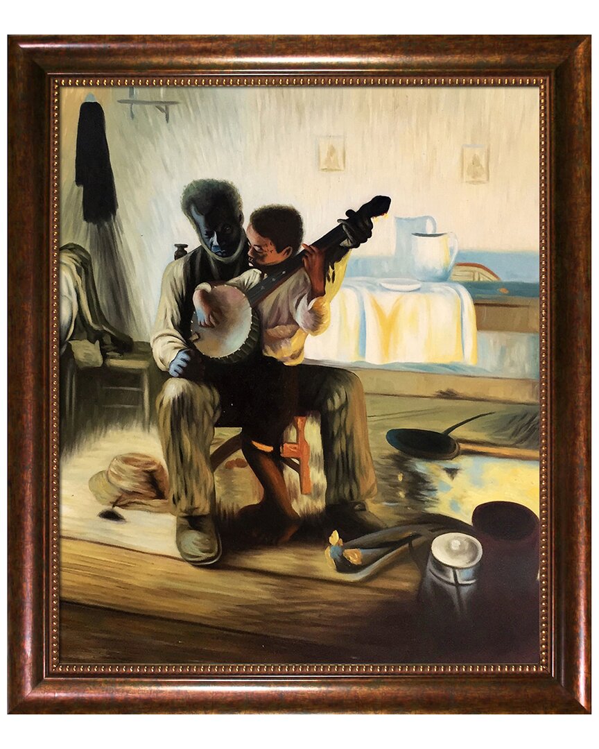 OVERSTOCK ART LA PASTICHE THE BANJO LESSON FRAMED WALL ART BY HENRY OSSAWA TANNER