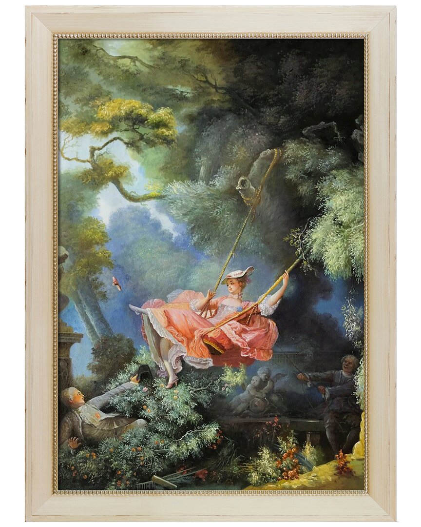 Overstock Art La Pastiche The Swing, C. 1765 Framed Wall Art By Jean-honore Fragonard In Multicolor