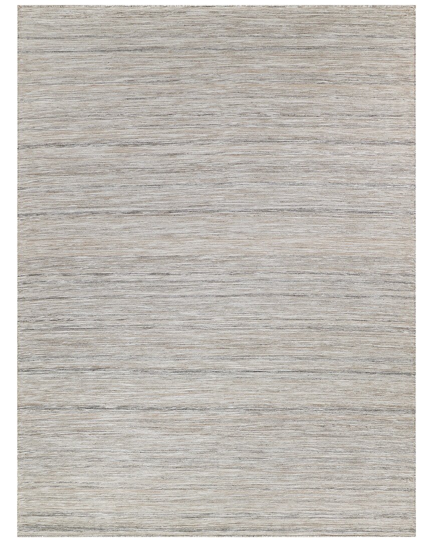 Exquisite Rugs Kashmir Flatweave Pet Yarn Light Area Rug In Taupe