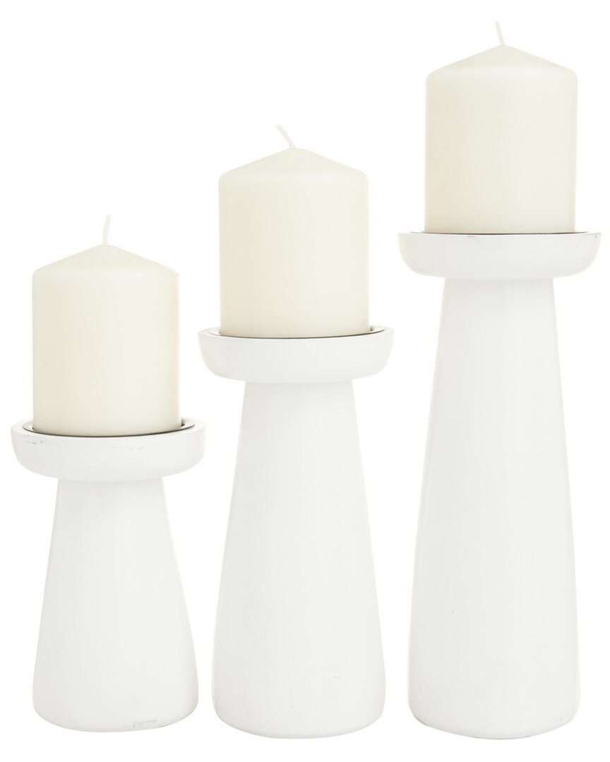 Cosmoliving By Cosmopolitan Set Of 3 Candle Holders