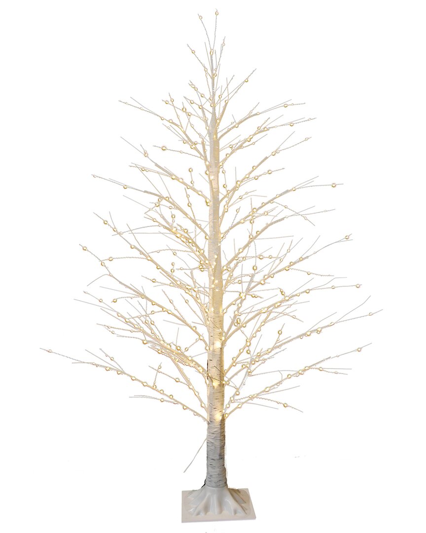 Kurt Adler 5ft White Birch Twinkle Warm White Fairy Led Twig Tree In White