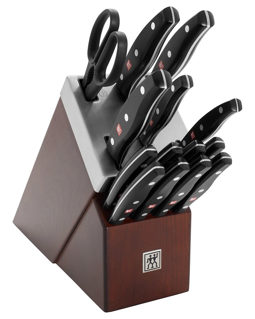 Zwilling J.a. Henckels Twin Signature 15pc Self-sharpening Knife Block Set In Brown