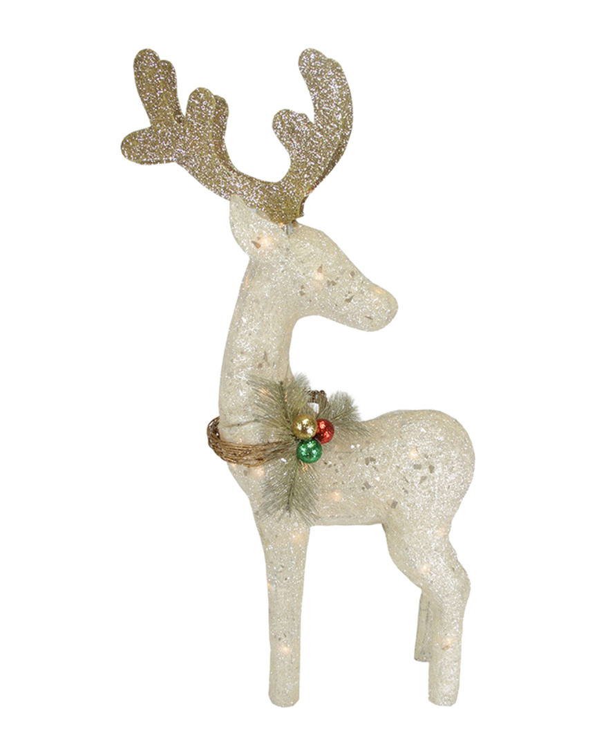 Shop Northlight 37in Lighted Sisal Standing Reindeer Christmas
