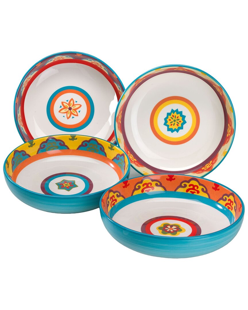 Shop Euro Ceramica Set Of 4 Galicia 40oz Pasta Bowls