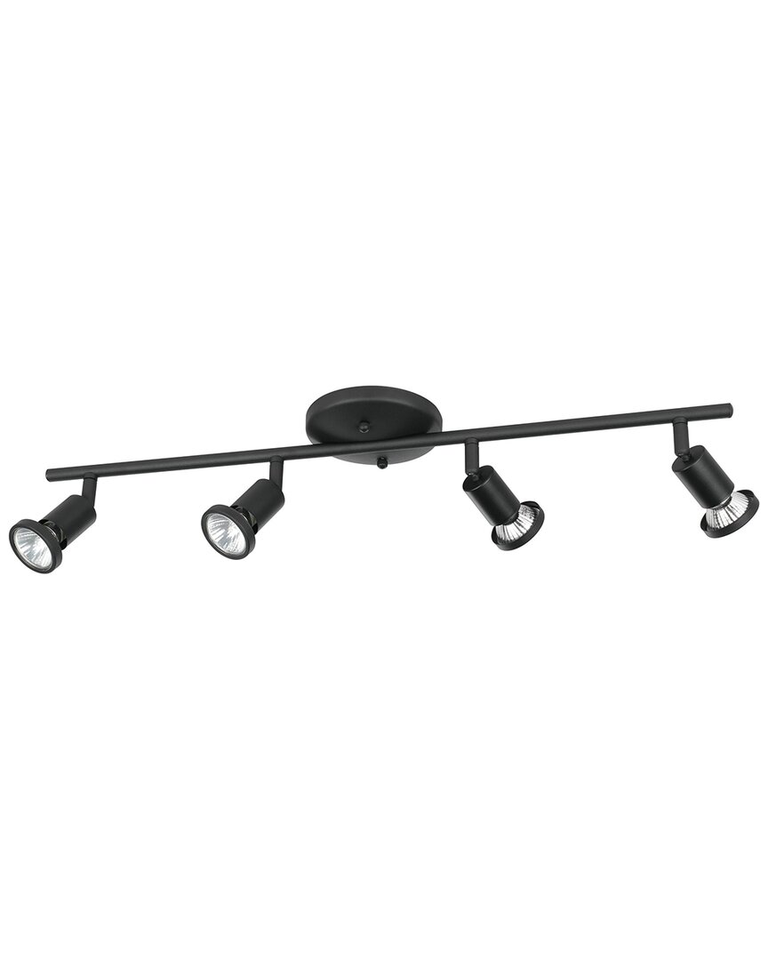 EGLO EGLO TREMENDO 4 LIGHT FIXED TRACK LIGHT WITH BLACK FINISH & BLACK ADJUSTABLE LAMP HEADS