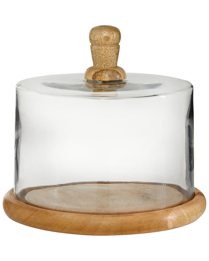 Peyton Lane Cake Stand With Lid In Brown