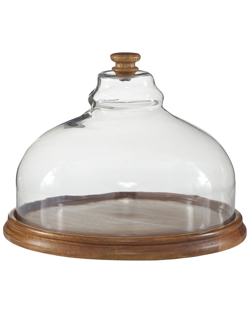 Peyton Lane Cake Stand With Lid In Brown