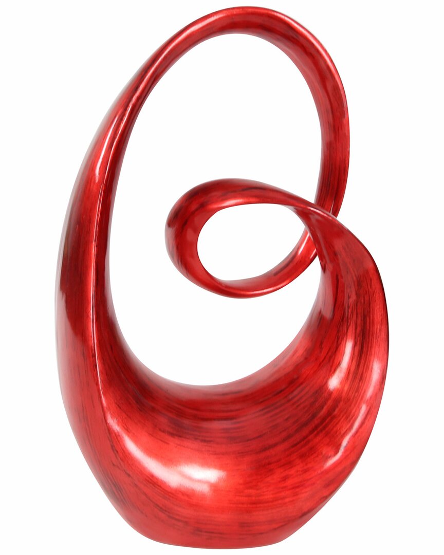 Peyton Lane Abstract Swirl Sculpture In Red