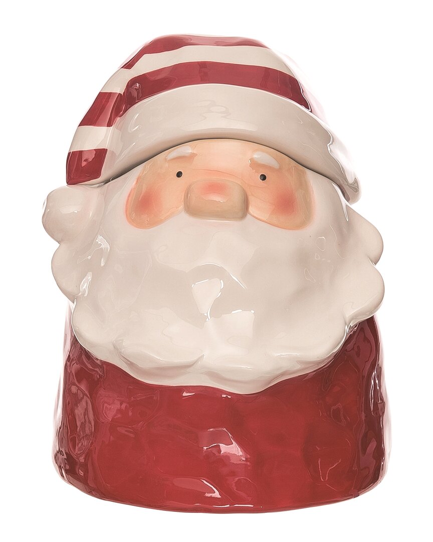 Shop Transpac Dolomite 9.65in Multicolor Christmas Peeking Santa Cookie Jar