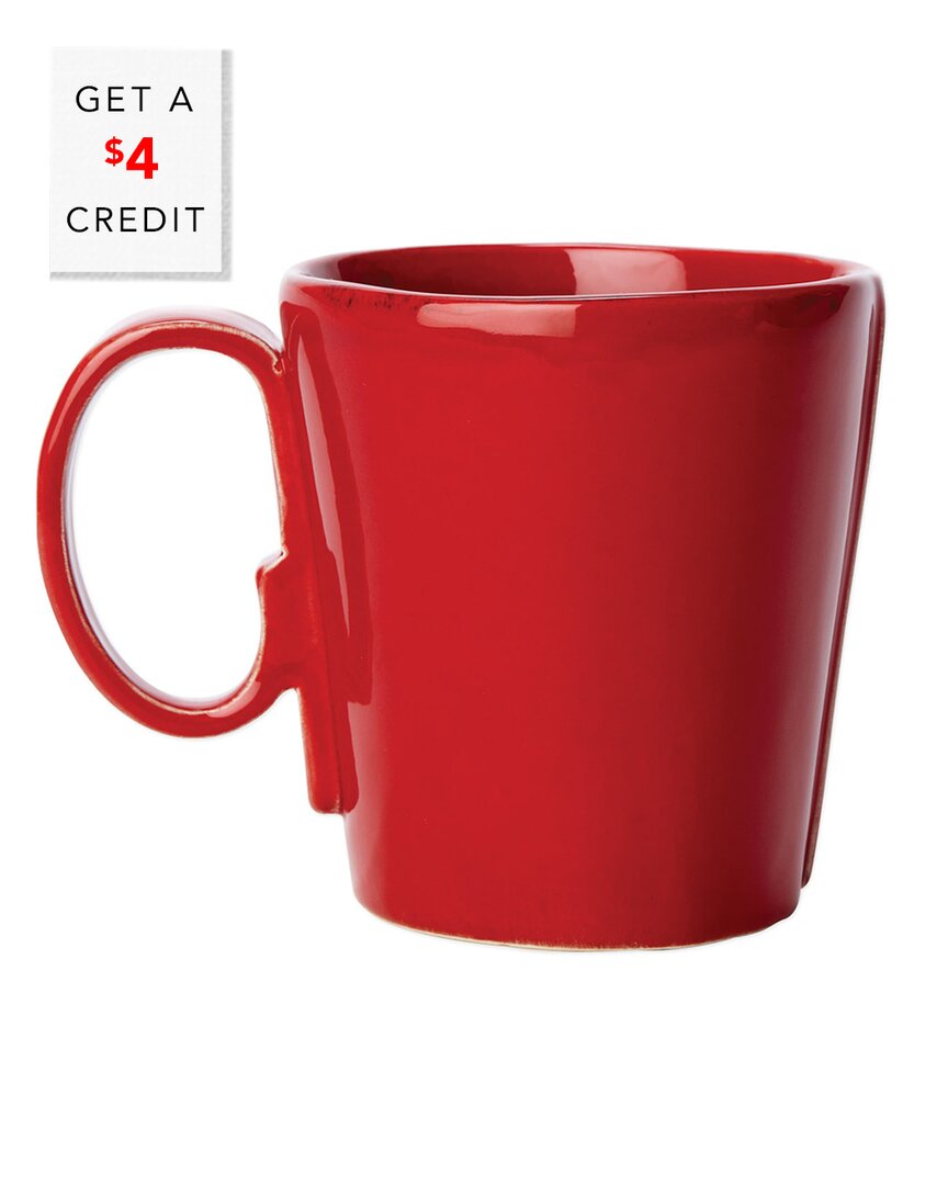 Shop Vietri Lastra Mug With $4 Credit In Red