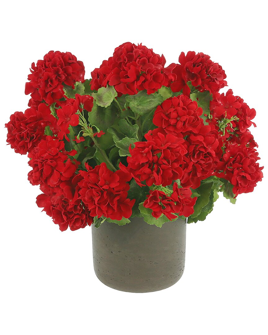 Creative Displays Uv Protected Outdoor Red Geranium Floral Arrangement