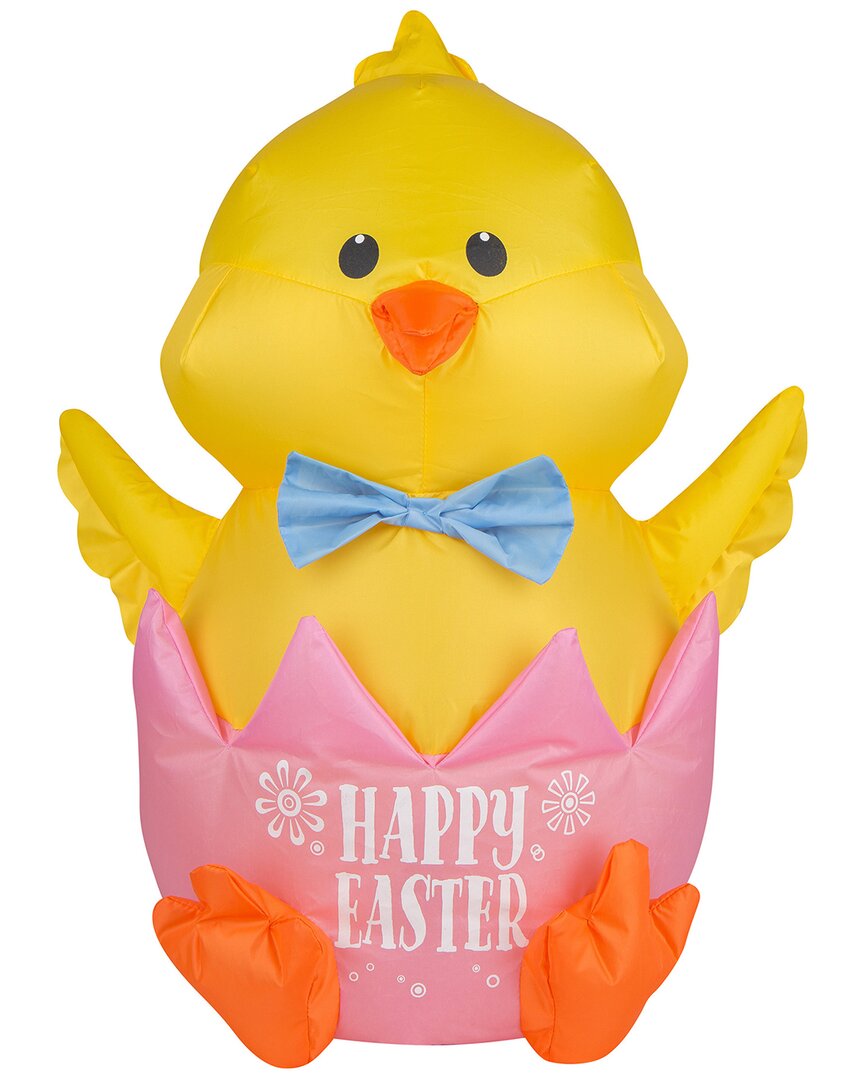 National Tree Company 20in Inflatable Happy Easter Chick In Yellow