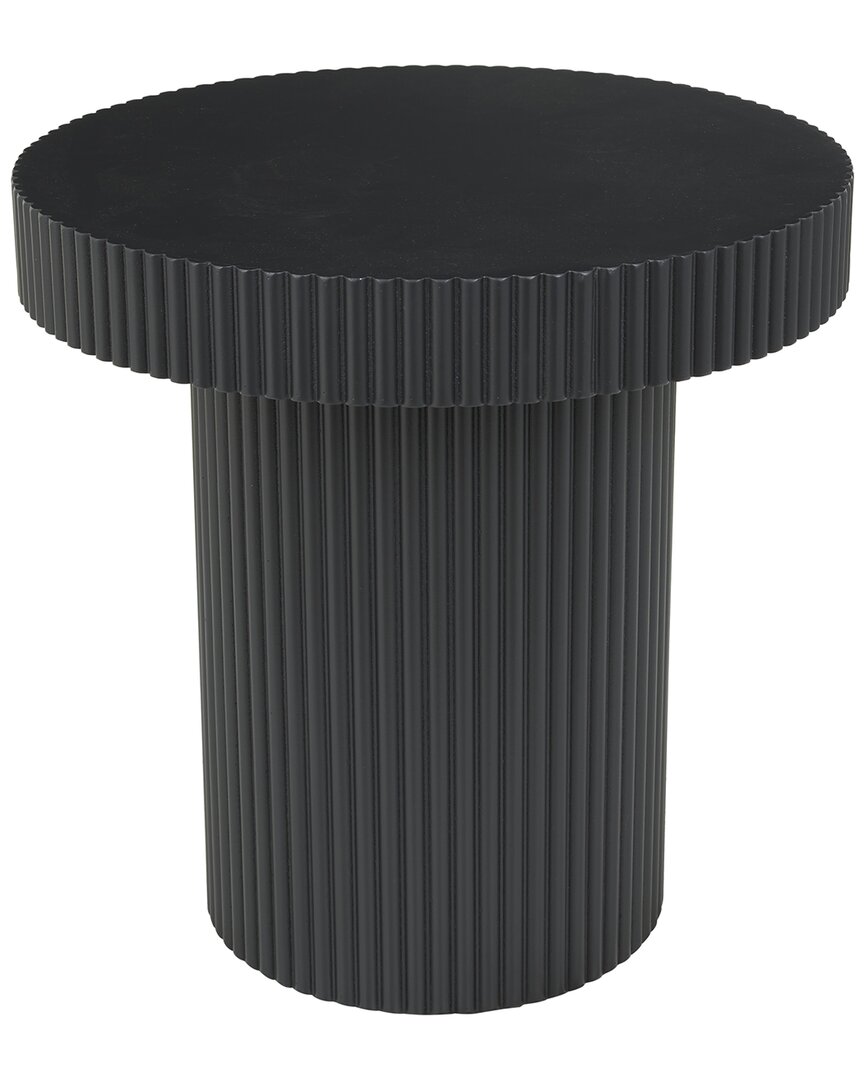 Peyton Lane Wooden Dimensional Ribbed Accent Table