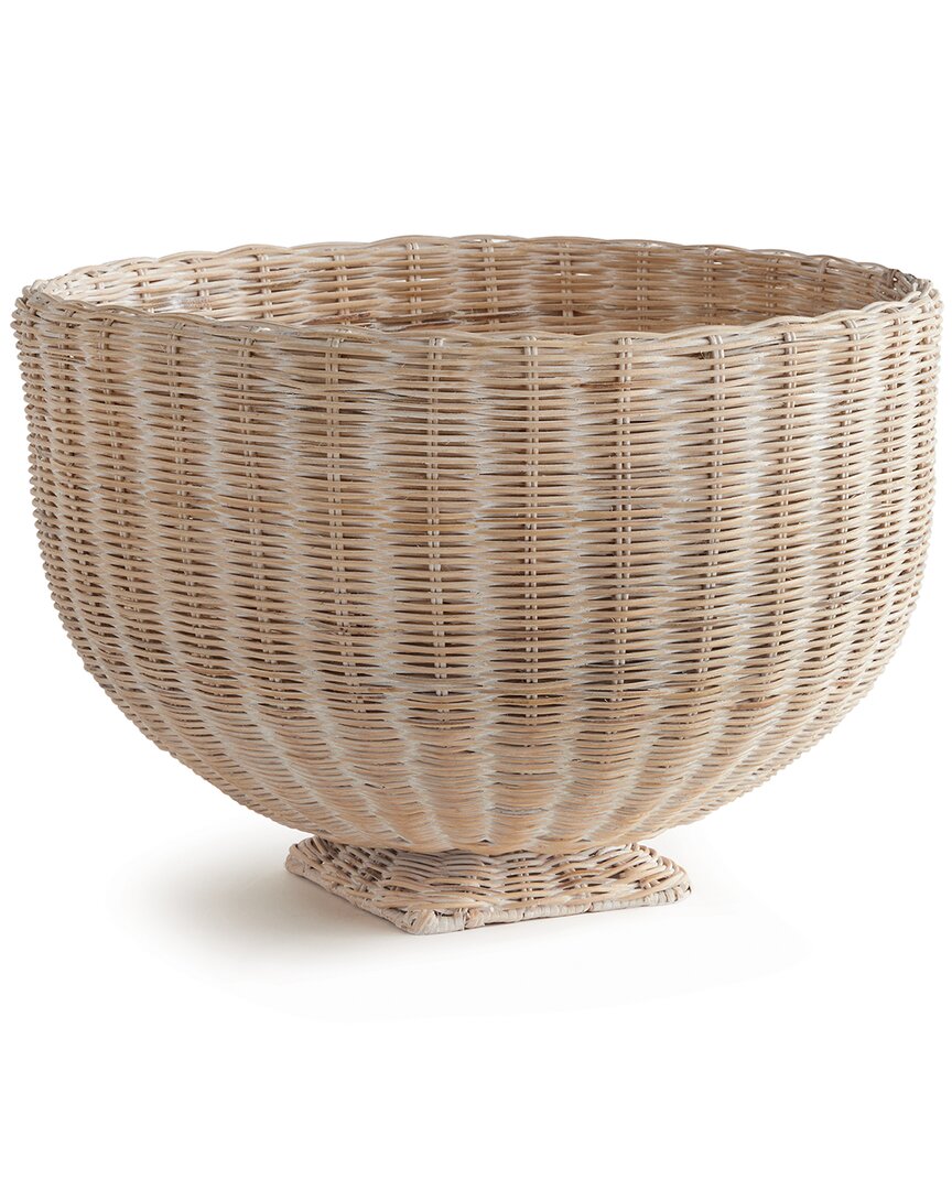Napa Home & Garden Charleston Rattan Footed Bowl In Beige