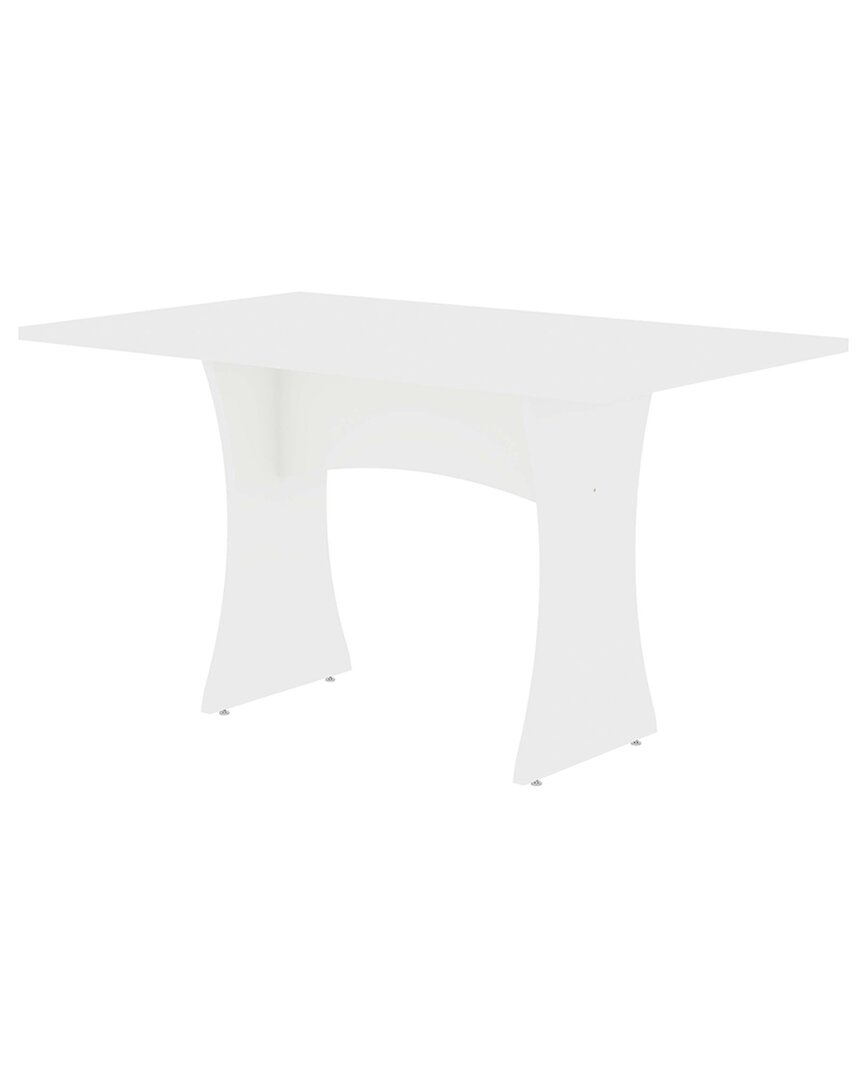 Manhattan Comfort Coney 53.14in Mid-century Modern Dining Table In White