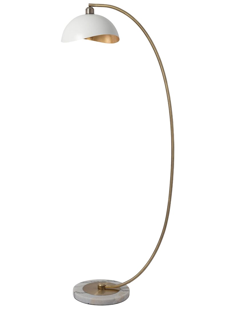 Nova Of California Luna Bella Chairside Arc Floor Lamp In White