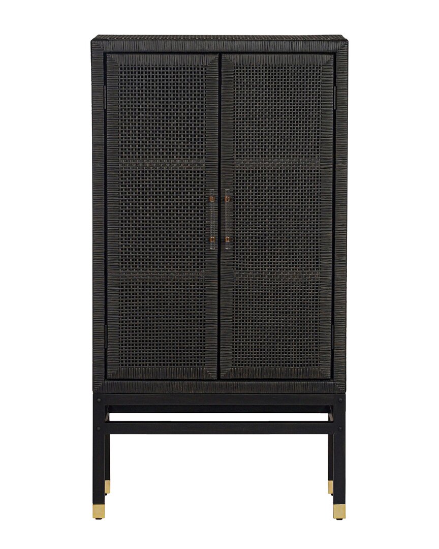 Tov Furniture Amara Woven Rattan Wall Cabinet