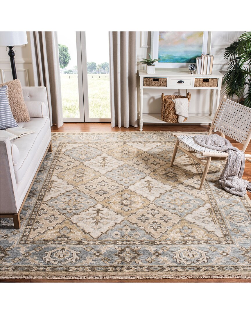 Safavieh Samarkand Hand Knotted Wool Rug In Beige