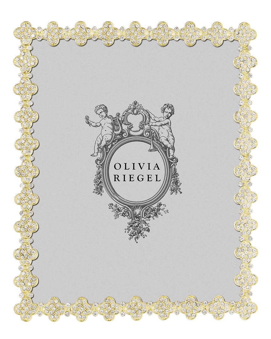 Olivia Riegel Pave Clover 8x10 Photo Frame In Gold